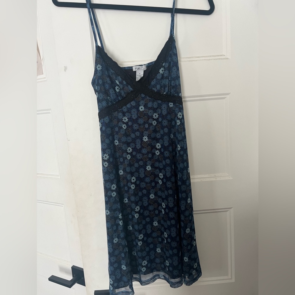 Blue flowery dress
